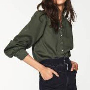 ba&sh Olive Green Axelle Blouse size 1 (S)